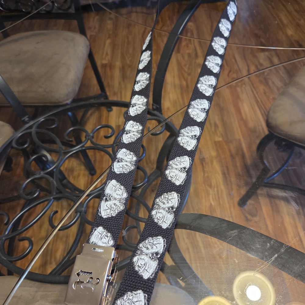 New Men's Adjustable Black Jokers Belt 56" Length